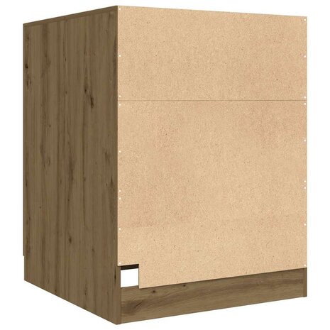 Wasmachinekast 70,5x71,5x91,5 cm artisanaal eikenkleurig 6