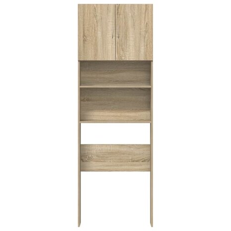 Wasmachinekast 64x24x190 cm bewerkt hout en sonoma eikenkleurig 5