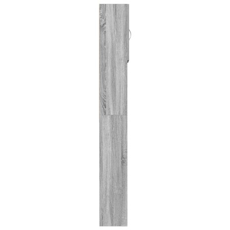 Wasmachinekast 64x24x190 cm bewerkt hout grijs sonoma eikenkl 7