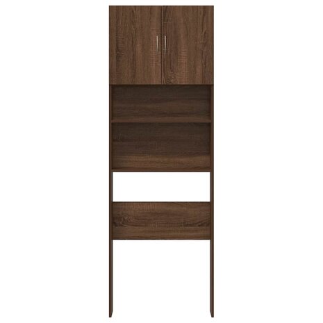 Wasmachinekast 64x24x190 cm bewerkt hout bruin eikenkleurig 5