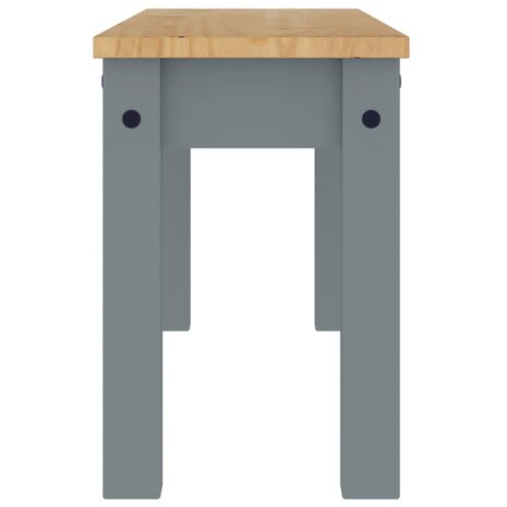 Eetkamerbank Panama 105x30x45 cm massief grenenhout grijs 5