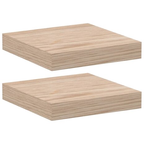 Wandschapppen 2 st 23x23,5x4 cm bewerkt hout 2