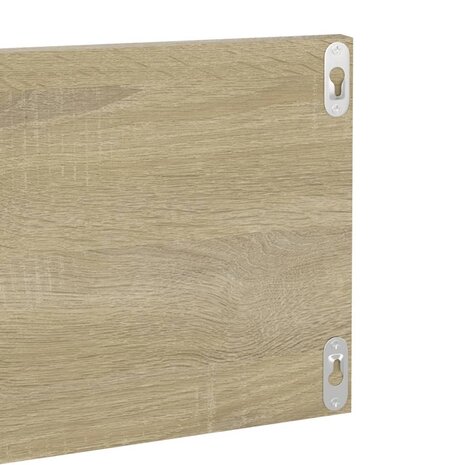 Wandschappen 2 st 80x11,5x18cm bewerkt hout sonoma eikenkleurig 6