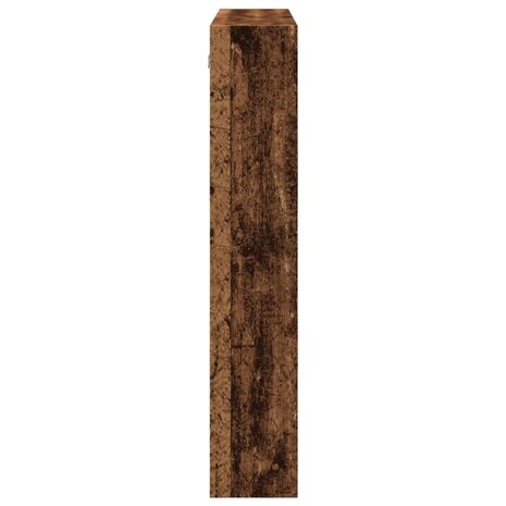 Wandkast 80x15x80 cm bewerkt hout oud houtkleurig 5