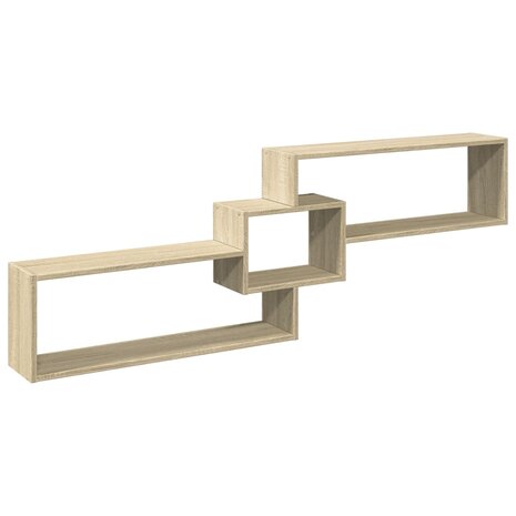 Wandkast 158x18x53 cm bewerkt hout sonoma eikenkleurig 2