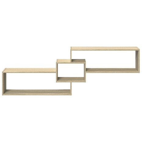 Wandkast 158x18x53 cm bewerkt hout sonoma eikenkleurig 4