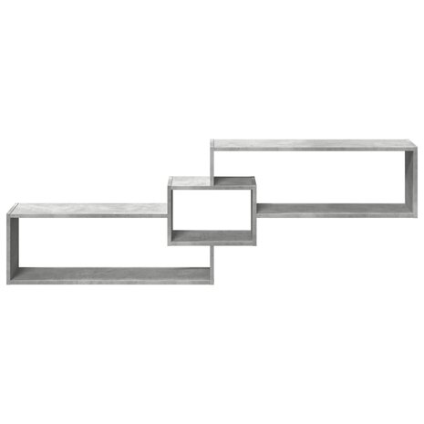 Wandkast 158x18x53 cm bewerkt hout betongrijs 4