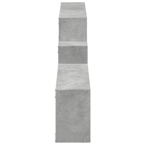 Wandkast 158x18x53 cm bewerkt hout betongrijs 5