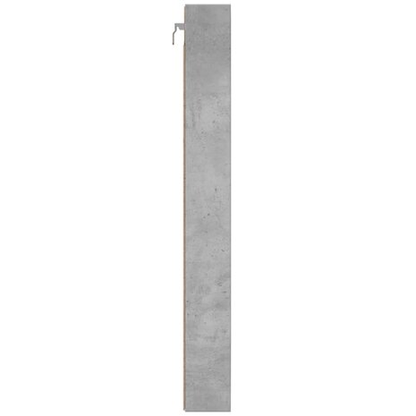 Vitrinekast 100x8,5x75 cm bewerkt hout betongrijs 5