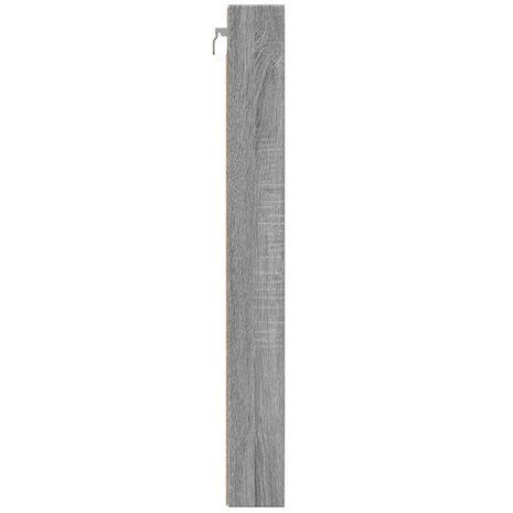 Vitrinekast 100x8,5x75 cm bewerkt hout grijs sonoma eikenkleur 5