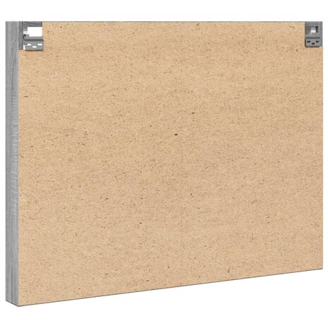 Vitrinekast 100x8,5x75 cm bewerkt hout grijs sonoma eikenkleur 6