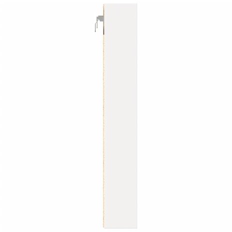 Vitrinekast 60x8,5x58 cm bewerkt hout wit 5