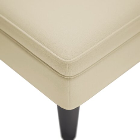 Chaise longue met kussen en rechterarmleuning stof crèmekleurig 7