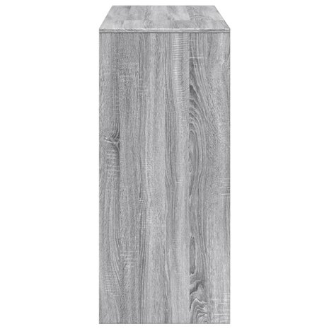 Bartafel met schap 124x46x103,5 cm bewerkt hout grijs sonoma 5