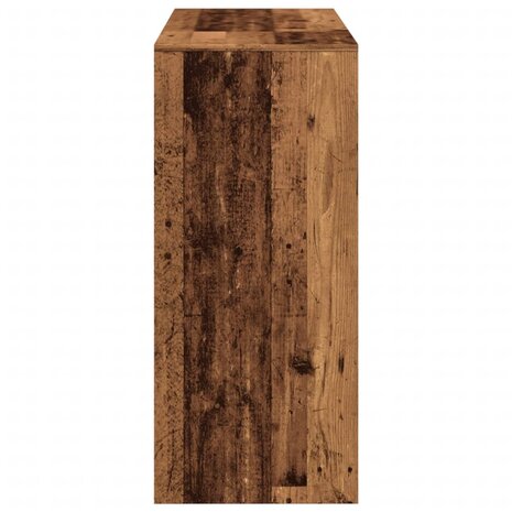 Bartafel met schap 124x46x103,5 cm bewerkt hout oud houtkleurig 5