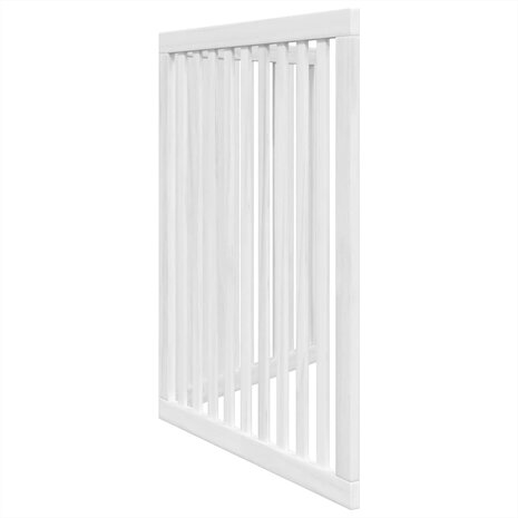 Hondenhek inklapbaar 2 panelen 160 cm populierenhout wit 5