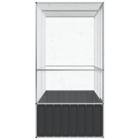 Volière 210,5x107x212 m staal zilverkleurig 5