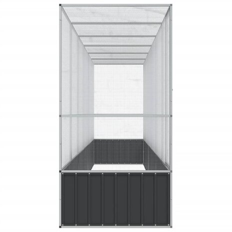 Volière met verlengstuk 626,5x107x212 m staal zilverkleurig 4