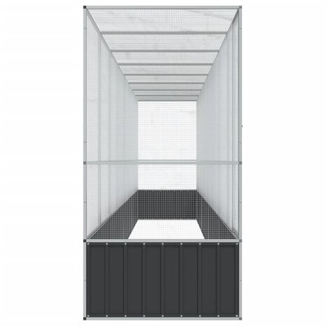 Volière met verlengstuk 834,5x107x212 m staal zilverkleurig 4