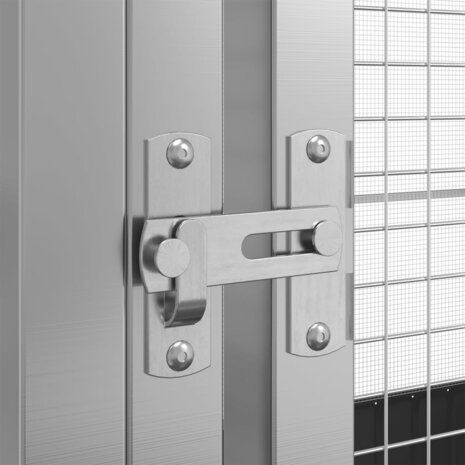 Volière met verlengstuk 1250,5x107x212 m staal zilverkleurig 6