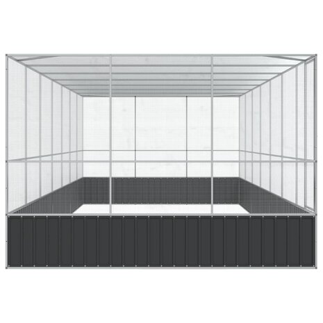 Volière met verlengstuk 725x307x212 m staal zilverkleurig 4