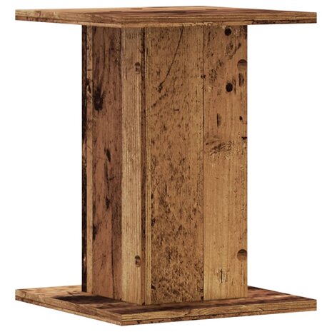 Speakerstandaards 2 st 30x30x40 cm bewerkt hout oud houtkleurig 6