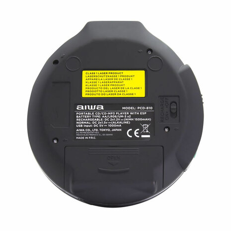 CD/MP3 player Aiwa Draagbaar Zwart 4
