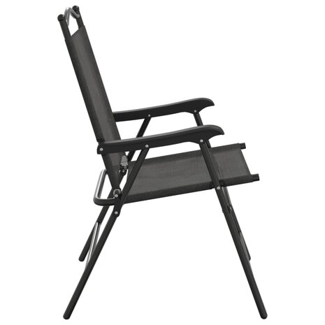 Tuinstoelen 2 st inklapbaar staal en textileen gemêleerd grijs 6