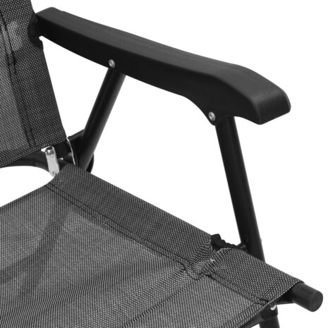 Tuinstoelen 2 st inklapbaar staal en textileen gemêleerd grijs 9
