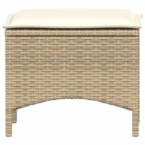 3-delige Tuinset met kussens poly rattan beige 8