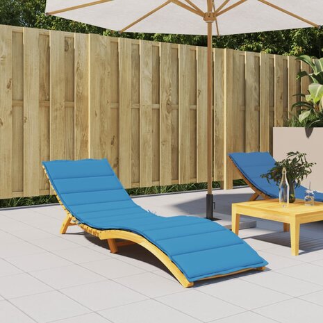 Ligbedkussen 200x50x3cm oxford stof blauw 1