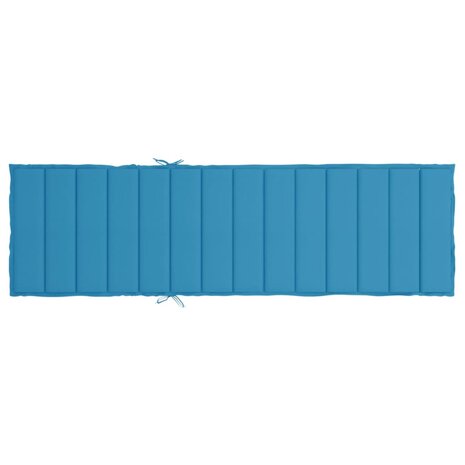Ligbedkussen 200x50x3cm oxford stof blauw 5