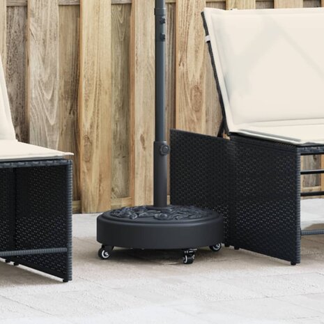 Parasolvoet met wielen voor stok van Ø38 / 48 mm 27 kg rond 1
