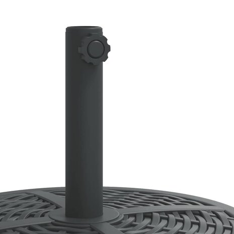 Parasolvoet met wielen voor stok van Ø38 / 48 mm 27 kg rond 7