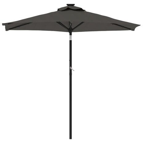 Parasol met stalen paal 225x225x212 cm antracietkleurig 3