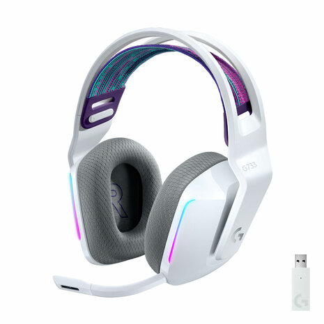 Draadloze hoofdtelefoon Logitech G733 Wit 1