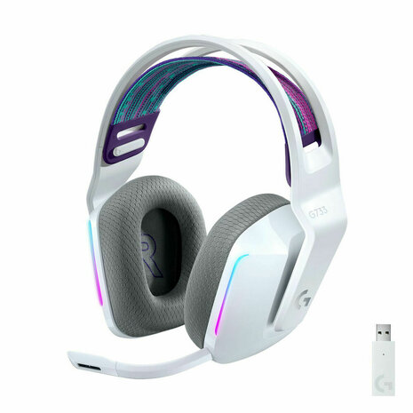 Draadloze hoofdtelefoon Logitech G733 Wit 2