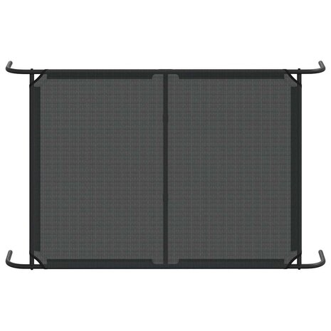 Hondenmand verhoogd 130x80x20 cm textiel en staal zwart 6