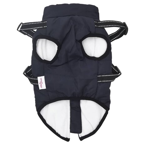 Hondenjas met harnas waterdicht reflecterend marineblauw L32 5