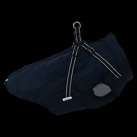 Hondenjas met harnas waterdicht reflecterend marineblauw L44 6
