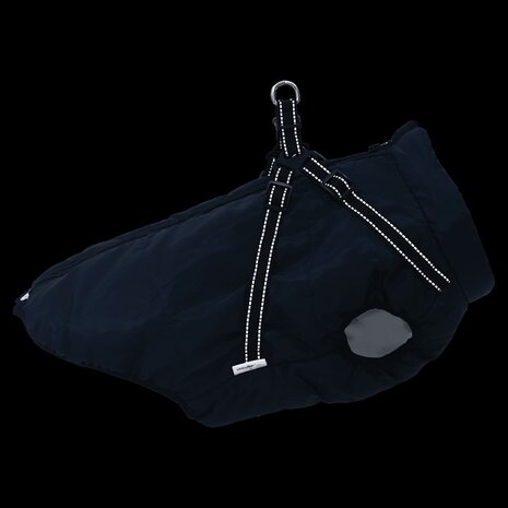 Hondenjas met harnas waterdicht reflecterend marineblauw L48 6
