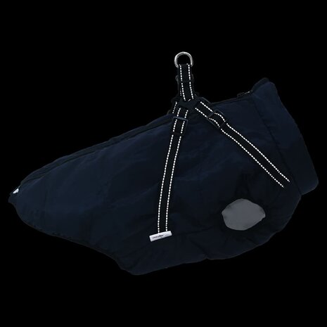Hondenjas met harnas waterdicht reflecterend marineblauw L68 6