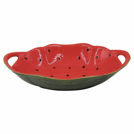 Aperitiefschaaltje Home ESPRIT Rood Groen Keramiek Watermeloen 30 x 19,5 x 7,5 cm 1