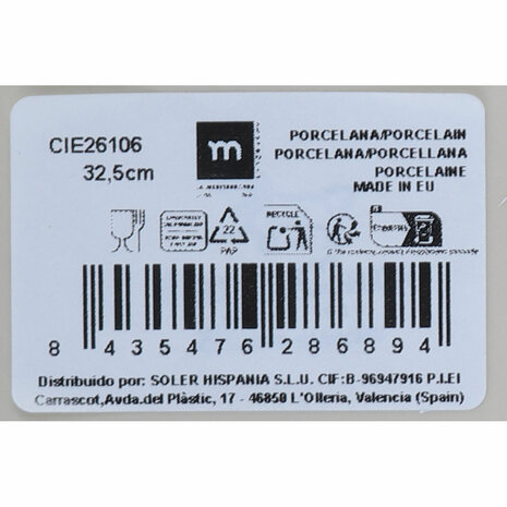 Onderbord La Mediterránea Cies Ø 32,5 cm (6 Stuks) 3