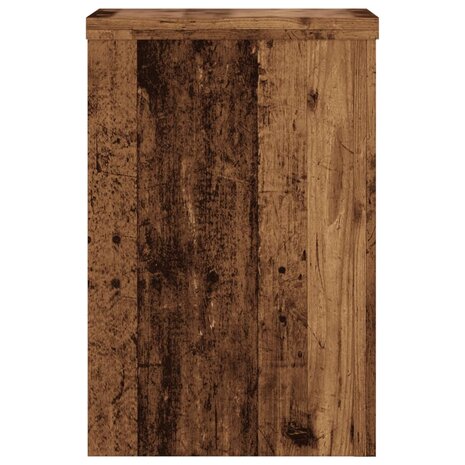 Plantenstandaards 2 st 25x25x35 cm bewerkt hout oud houtkleurig 5