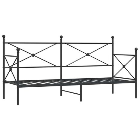 Slaapbank zonder matras 75x190 cm staal zwart 2