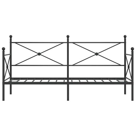 Slaapbank zonder matras 75x190 cm staal zwart 5