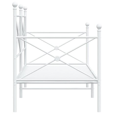 Slaapbank zonder matras 75x190 cm staal wit 6