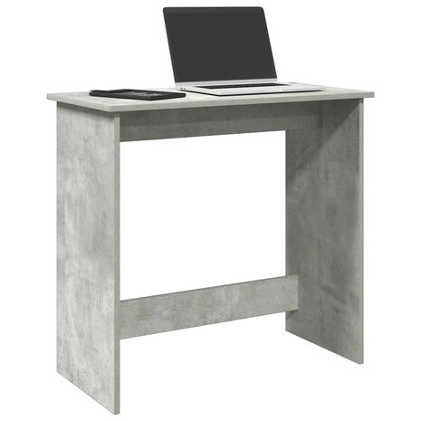 Bureau 80x40x75 cm bewerkt hout betongrijs 1