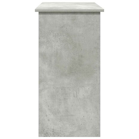 Bureau 80x40x75 cm bewerkt hout betongrijs 5
